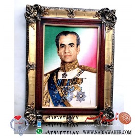 تابلو فرش محمدرضا شاه پهلوی دست بافت نفیس تبریز