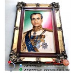 تابلو فرش محمدرضا شاه پهلوی دست بافت نفیس تبریز