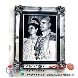 تابلو فرش ،سیاه_قلم ،تاجگذاری ،محمدرضا_پهلوی ،فرح_دیبا،دست_بافت ،نفیس ،تبریز