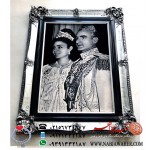 تابلو فرش سیاه قلم تاجگذاری محمدرضا پهلوی و فرح دیبا دست بافت نفیس تبریز