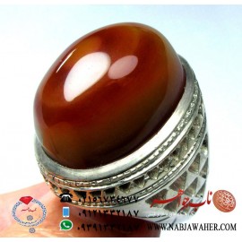 انگشتر عقیق سلیمانی کد 1045