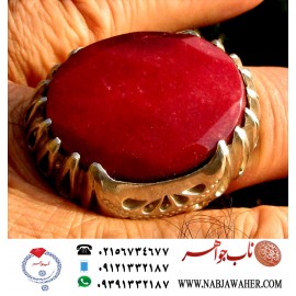 انگشتر فاخر یاقوت سرخ  رکاب درشت کشکولی کد 1139