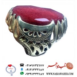انگشتر فاخر یاقوت سرخ  رکاب درشت کشکولی کد 1139
