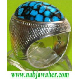 انگشترنفیس مردانه کم نظیر فیروزه نیشابوری با رکاب فدیوم تهران_خسروی استاد اسفندیار خسروی