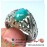 انگشتر فیروزه سبز آبی صاف نیشابوری  کد 1302