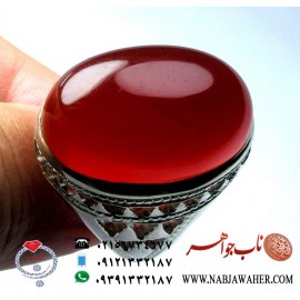 انگشتر عقیق فاخر سرخ یمنی 