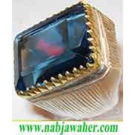 انگشترنقره مردانه جواهری توپاز رکاب نقره نفیس دستساز
