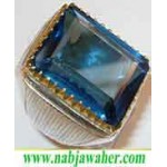 انگشترنقره مردانه جواهری توپاز رکاب نقره نفیس دستساز