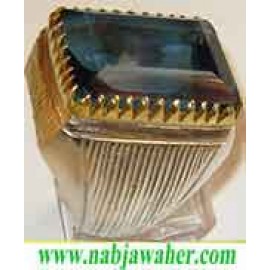 انگشترنقره مردانه جواهری توپاز رکاب نقره نفیس دستساز