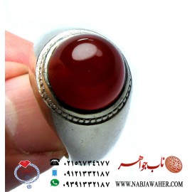 انگشتر عقیق سرخ یمنی کد 190