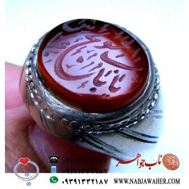 انگشتر عقیق خطی یمن کد 254