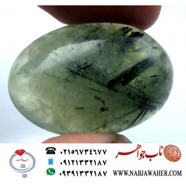 نگین کوارتز سبز رتایل دامله تراش درشت مناسب گردن آویز وانگشتری