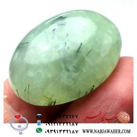نگین کوارتز سبز رتایل دامله تراش درشت مناسب گردن آویز وانگشتری