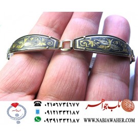 دستبند خاص و فاخر قلمزنی طلای 20 