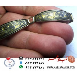 دستبند خاص و فاخر قلمزنی طلای 20 