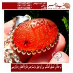 گردن اویز نفیس عقیق یمنی حکاکی یا اباالفضل ع خط المذنب میرزا حکاکی مجتبی اتشباز قاب نقره اذری