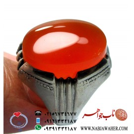انگشتر عقیق سرخ  کد 5006