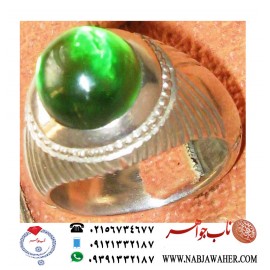 انگشترنقره مردانه جواهری لعل سبز رکاب نقره نفیس احمد عزتی ری احمد