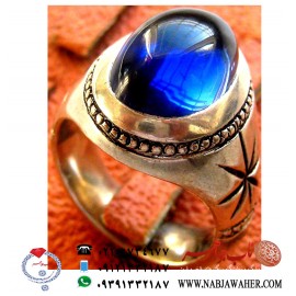 انگشترنقره مردانه جواهری لعل بدخشان رکاب نقره نفیس احمد عزتی ری احمد