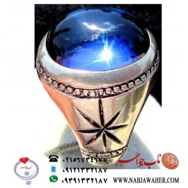 انگشترنقره مردانه جواهری لعل بدخشان رکاب نقره نفیس احمد عزتی ری احمد