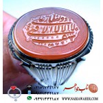 انگشتر عقیق یمنی خطی با حکاکی نور 