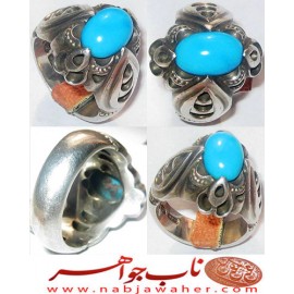 مشخصات انگشتر:  انگشترنفیس مردانه فیروزه طبع دار عجمی نیشابور