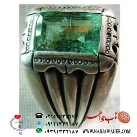 انگشترنفیس مردانه زمرّد درشت کلمبیا رکاب فاخر  شیخ احمدی زنجان