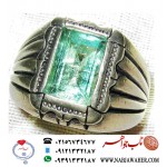 انگشترنفیس مردانه زمرّد درشت کلمبیا رکاب فاخر  شیخ احمدی زنجان
