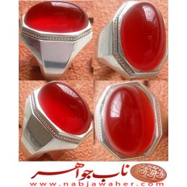 انگشترنفیس_مردانه_عقیق_یمنی  رکاب_حسین_جم_رضایی  رکاب_هشت_پر_جم_رضایی