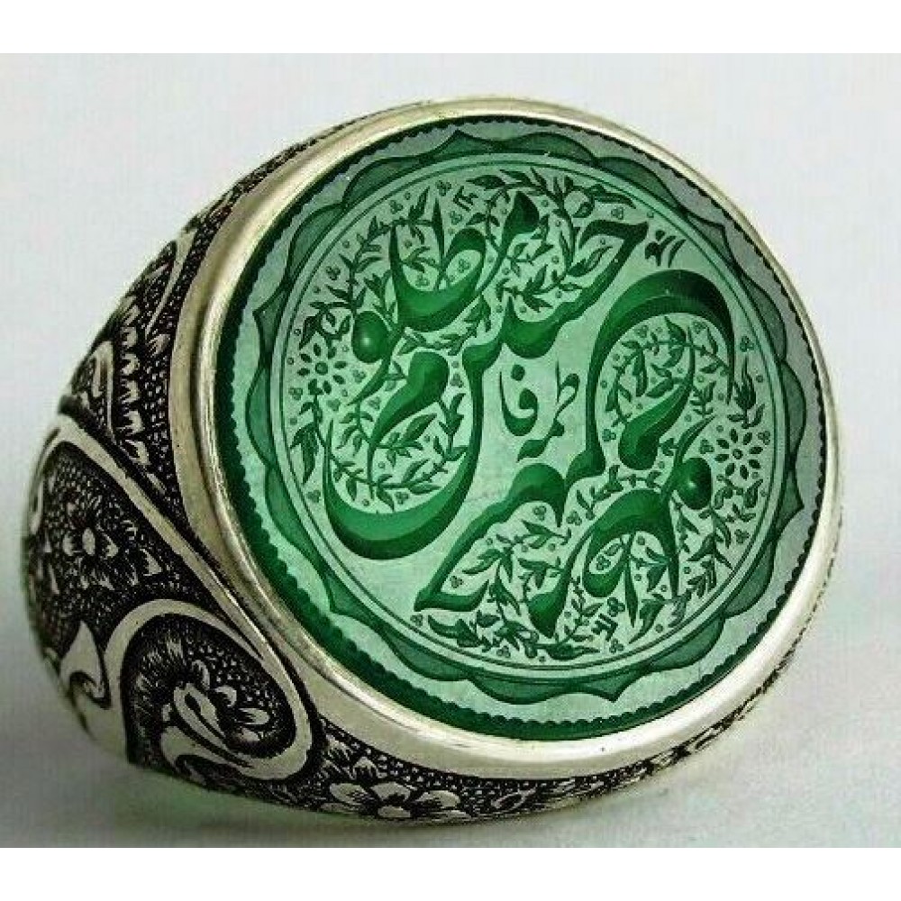 انگشترنفیس مردانه عقیق خطی ،خط_سیدمهدی_یوسفی خط_بدر و رکاب_فاخر_قلمزنی_استادساعی قلمزنی_ساعی_اصفهان