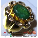 انگشترنفیس مردانه زمرّد پنجشیر افغان رکاب طلا فدیوم ناب جواهر