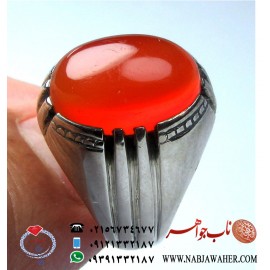 عقیق پاک آب دار سرخ یمنی کهنه کد 5321