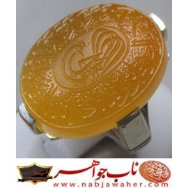 انگشترنفیس خطی سیدمهدی_مدنی ،عقیق_یمنی ،بسم_الله_الرحمن_الرحیم و سوره_توحید،رکاب_چهارچنگ_نجفی، خط_مدنی