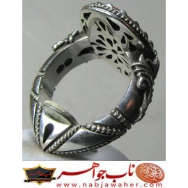 انگشترنفیس مردانه عقیق یمن خط س م110 حکاکی سیدمهدی مدنی ذکر عباس اشجع الناس رکاب تهران_مظهری