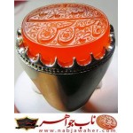 انگشترنقره مردانه خطی عقیق یمن خط مبین استاد حسین رضیعی رکاب نقره نفیس دستسازاستاد محمد افتخاری ذکر الله محمد علی فاطمه حسن حسین