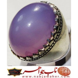 انگشتر فاخرعقیق درشت سوسنی یمنی تراش دامله