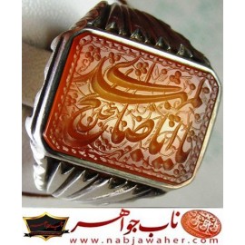 انگشترنفیس خطی نقره مردانه عقیق_یمنی خط_مهر،حکاکی محسن_سعیدی_منش رکاب_شیرازی ، وحکاکی یااباصالح_المهدی