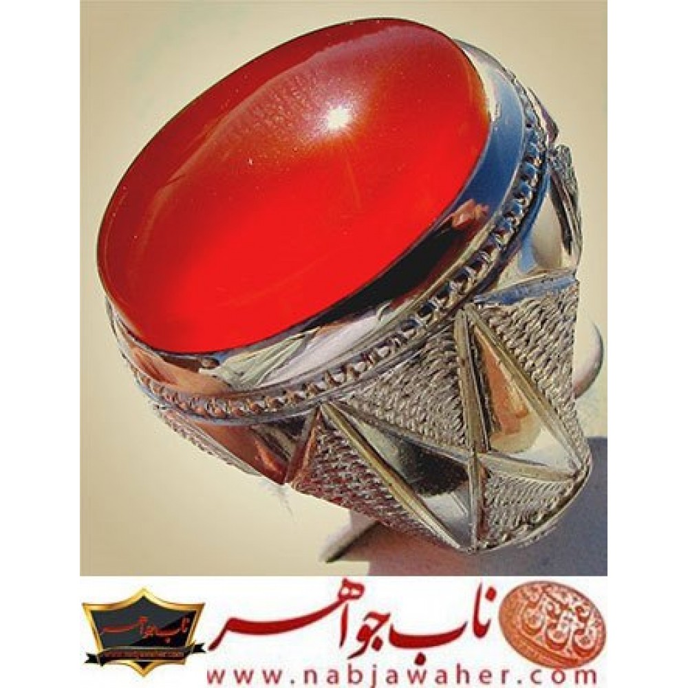 انگشترنفیس مردانه عقیق_یمنی،رکاب_احمد_عزتی ،رکاب_ری_احمد