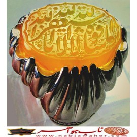 انگشترنفیس مردانه عقیق سرخ یمنی خط میرزا حکاکی استاد مجتبی اتشباز ذکر ماشاالله صغیر رکاب امیرلطفی