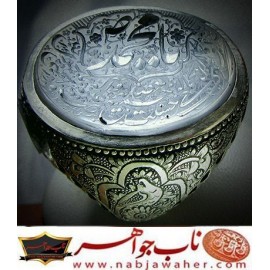 انگشترنفیس مردانه دُرّنجف خطی ،خط_مهدی_شمس خط_شمس و رکاب_فاخر_قلمزنی_استادساعی قلمزنی_ساعی_اصفهان