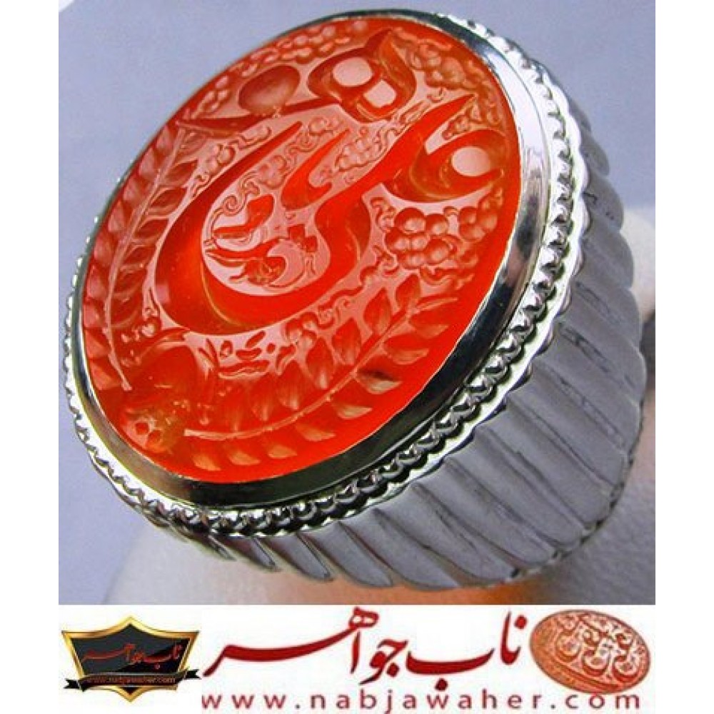 انگشترنفیس رکاب_فدیوم خطی مردانه عقیق_یمنی خط_میرزا،حکاکی محمدمجتبی_آتشباز، رکاب_رسول_محمدی،رسول_F_تهران وحکاکی- هویاعلی_مدد