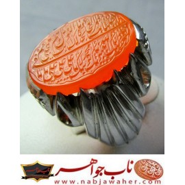 انگشترنفیس خطی فدیوم مردانه عقیق یمنی خط مهرحکاکی محسن_سعیدی_منش رکاب_فدیوم دستسازتهران_جدّی، فدیوم_استادمهدی_جدّی و حکاکی ذکر _نادعلیامظهرالعجائب