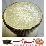 انگشترنفیس مردانه عقیق یمن خط حرّ حکاکی رضاقربانی ذکر حدیث ولایت رکاب محمدافتخاری