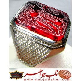 انگشترنفیس رکاب_فدیوم خطی مردانه توپاز_سرخ خط_الراجی_میرزا،حکاکی محمدمجتبی_آتشباز، رکاب_رسول_محمدی،رسول_F_تهران وحکاکی- یاثارالله