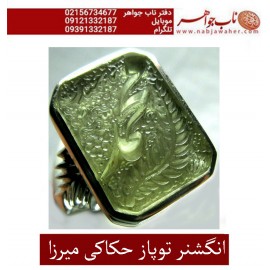 انگشترنفیس خطی مردانه جواهری_توپاز خط_میرزا،حکاکی محمدمجتبی_آتشباز، رکاب_محمد_افتخاری،رکاب_تهران_افتخاری وحکاکی-یامحمّد