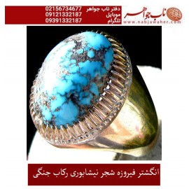 انگشترنفیس کلکسیونی مردانه فیروزه_شجر_نیشابوری، رکاب_فاخر_استاد_جنگی  قبل ازقلمزنی_جنگی_مشهد،فروخنه شد