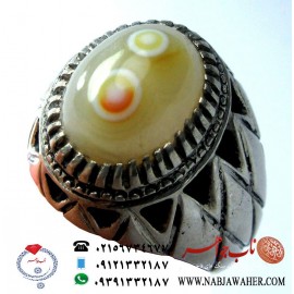 انگشترفاخر عقیق باباغوری کد 659