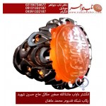 انگشترنفیس عقیق سرخ یمنی کهنه  حکاکی ماشاالله صغیرخط حاج حسین شهید ورکاب فدیوم استاد ماهان