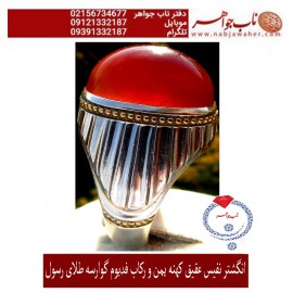 انگشترنفیس فدیوم_طلا مردانه عقیق_ناب_یمنی ،رکاب_استادرسول_محمدی ،رکاب_رسول_تهران