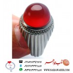 انگشترنفیس عقیق سرخ کهنه یمنی با رکاب استاد محمد حسین جدی 